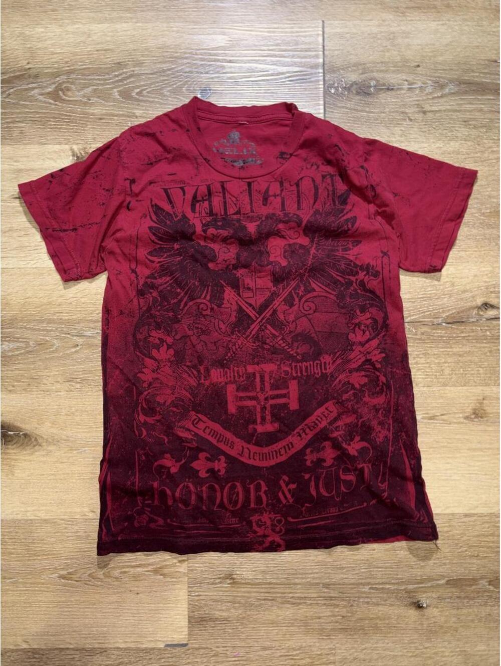 Helix Men’s Small Red All Over Graphic Y2K Style T-Shirt